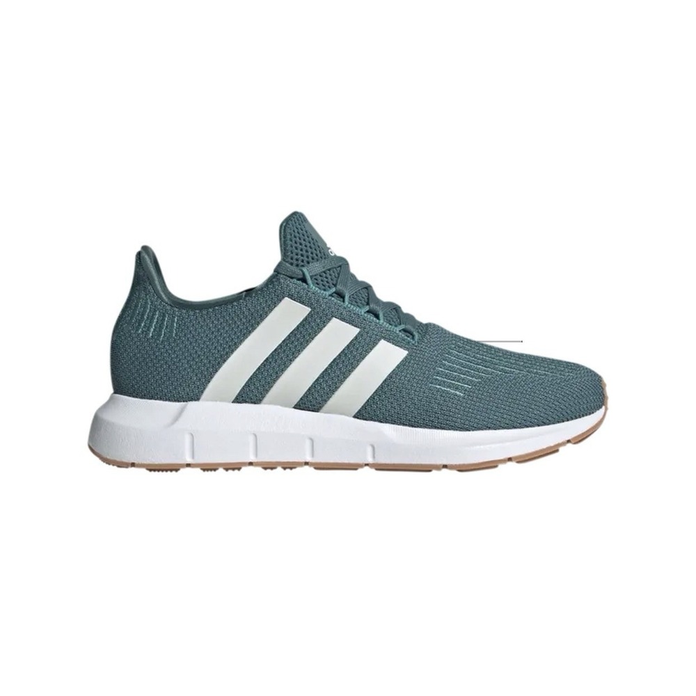 Adidas Swift Run 1.0 Teal/Off White Low Top Lace-Up Sneakers JR6895 Women's 6